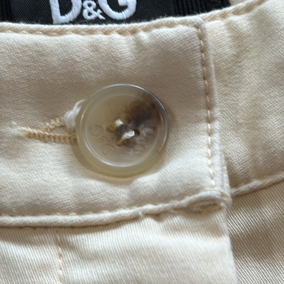 Dolce And Gabbana Cream Cotton Dress Pants - Picture 5 of 14